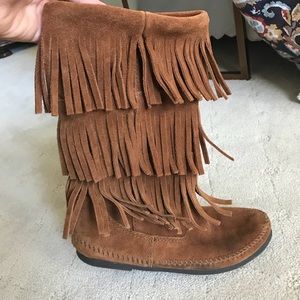 3-Layer Fringe Minnetonka Boot